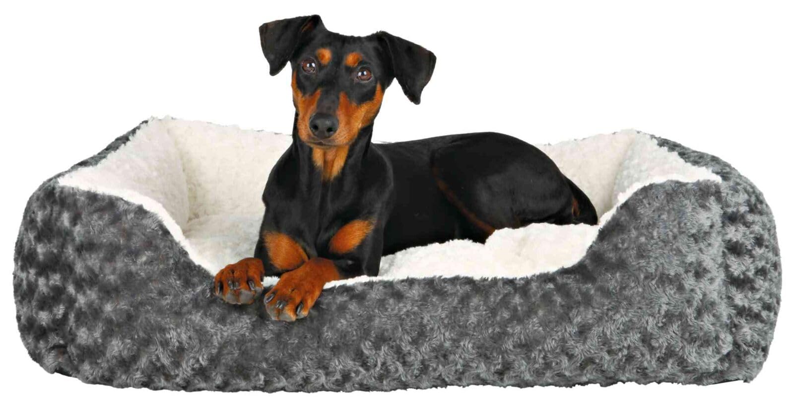 Trixie Kaline Dog Bed, 50 x 40 cm, Grey/Cream