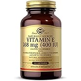 Solgar Vitamin E 268 MG (400 IU) (d-Alpha Tocopherol & Mixed Tocopherols), 100 Softgels - Supports Immune System & Skin Nutrition - Natural Antioxidant - Gluten Free, Dairy Free - 100 Servings