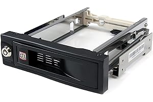 StarTech.com HSB100SATBK HSB100SATBK 5.25-Inch Trayless Mobile Rack for 3.5-Inch Hd