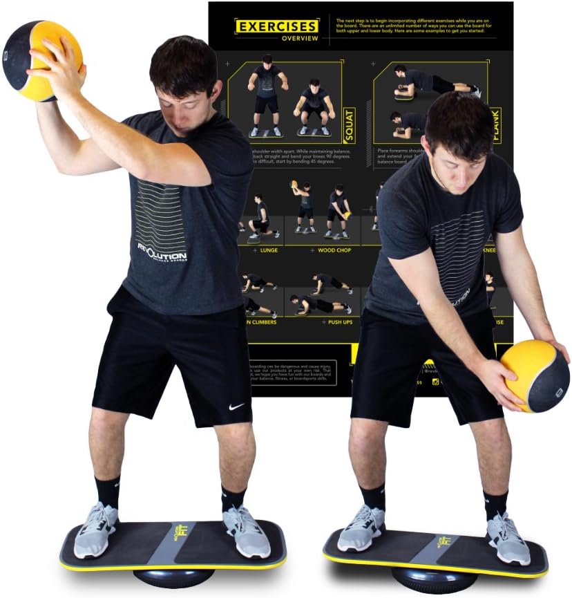 Revolution FIT 3-in-1 Exercise Balance Board Training System (Teal) : Sports & Outdoors