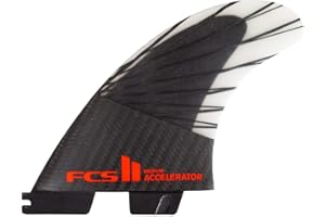 FCS II Accelerator Performance Core Tri Fin Set - Black/Red - Medium