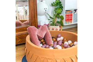 MOMAID Velvet Letter Pillow Soft Initial Throw Cushion Decorative Alphabet Kids Room Nursery Decor Baby Toddler Gift (Dusty Rose, Letter M)