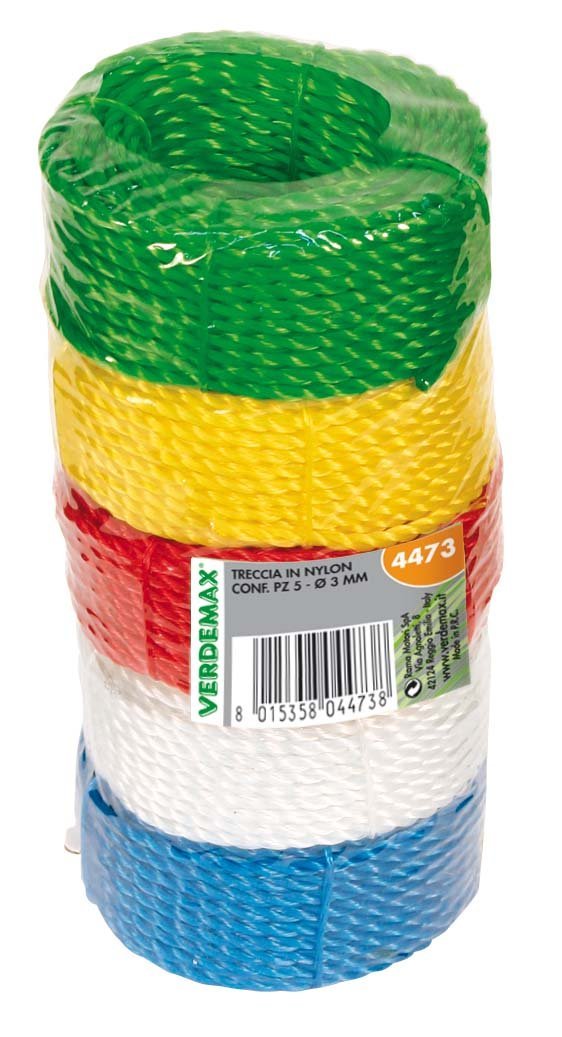 Verdemax 4473 3 mm Nylon Braid in Shrink (5-Piece)