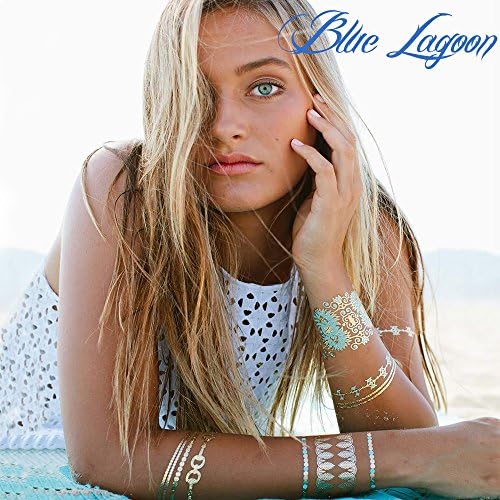 Lulu Dk Temporary Metallic Sexy Body Tattoos (Blue Lagoon)