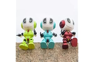 Generic Talking Mini Recording Robot, Touch Control Toy for, Music Recording, Flash, Portable for Ages 3+, Green (red)
