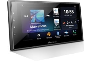 Pioneer DMH-W4660NEX 6.8" Capacitive Touchscreen, Double Din – Wireless & Wired Apple CarPlay & Android Auto, Amazon Alexa Built-in, Bluetooth, HD Radio, Backup Camera, FLAC, Hi-Volt RCA