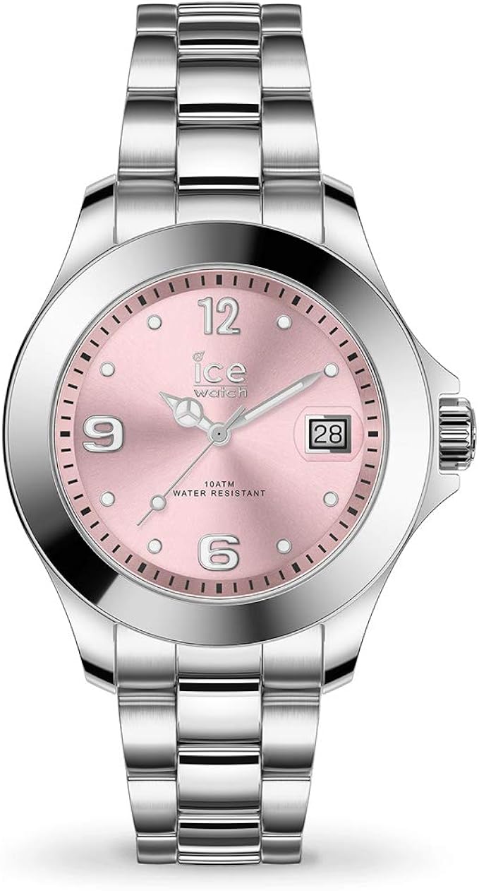 IceWatch Ice Steel Light Pink Montre Argent pour Femme avec Bracelet en Metal 017320 IceWatch Ice Steel Light Pink Montre Argent pour Femme avec Bracelet en Metal 017320
