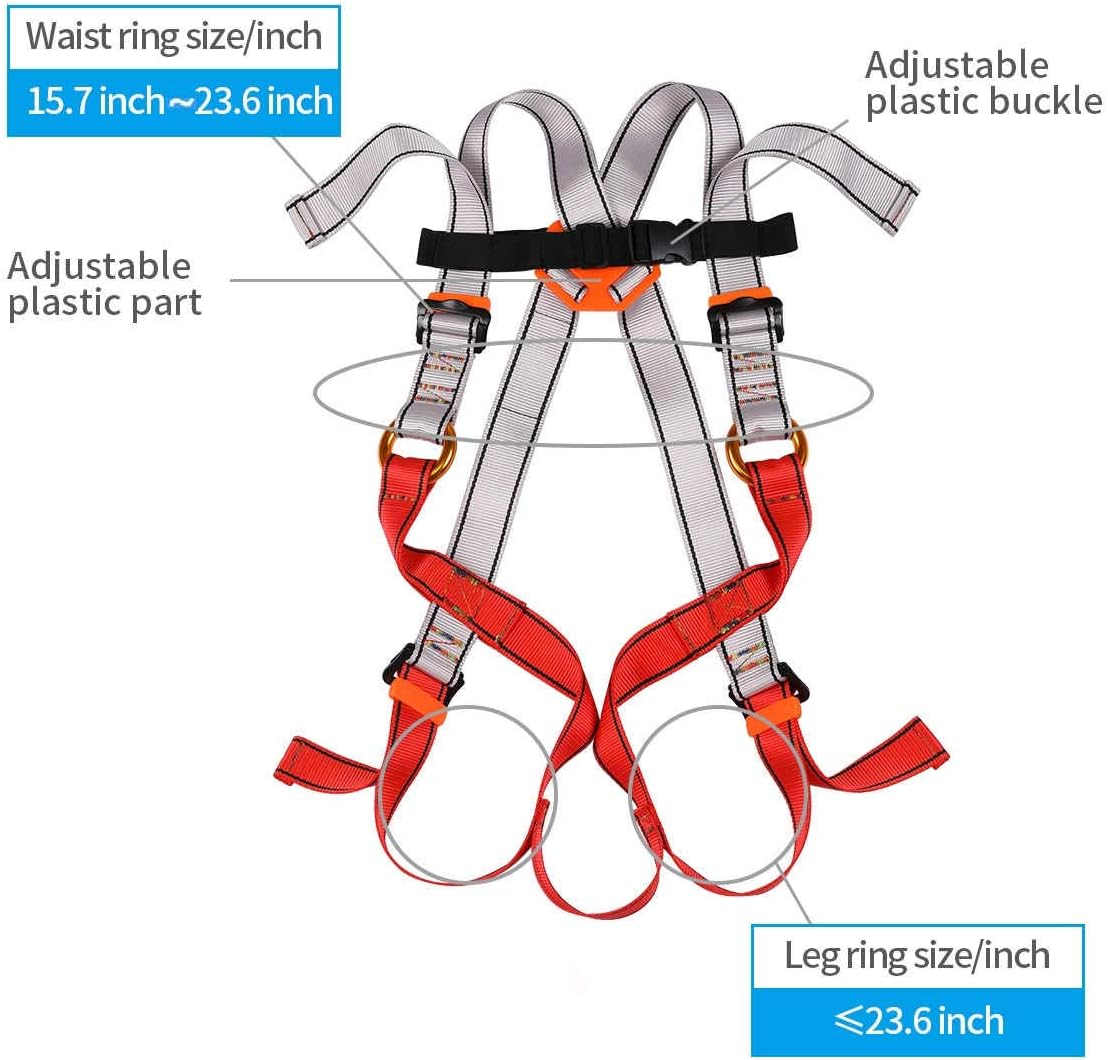 HandAcc Kids Full Body Harness, Youth Climbing Safety Harness Seat Belts for Outdoor Expanding Training Caving Rock Climbing Rappelling Equipment : Sports & Outdoors