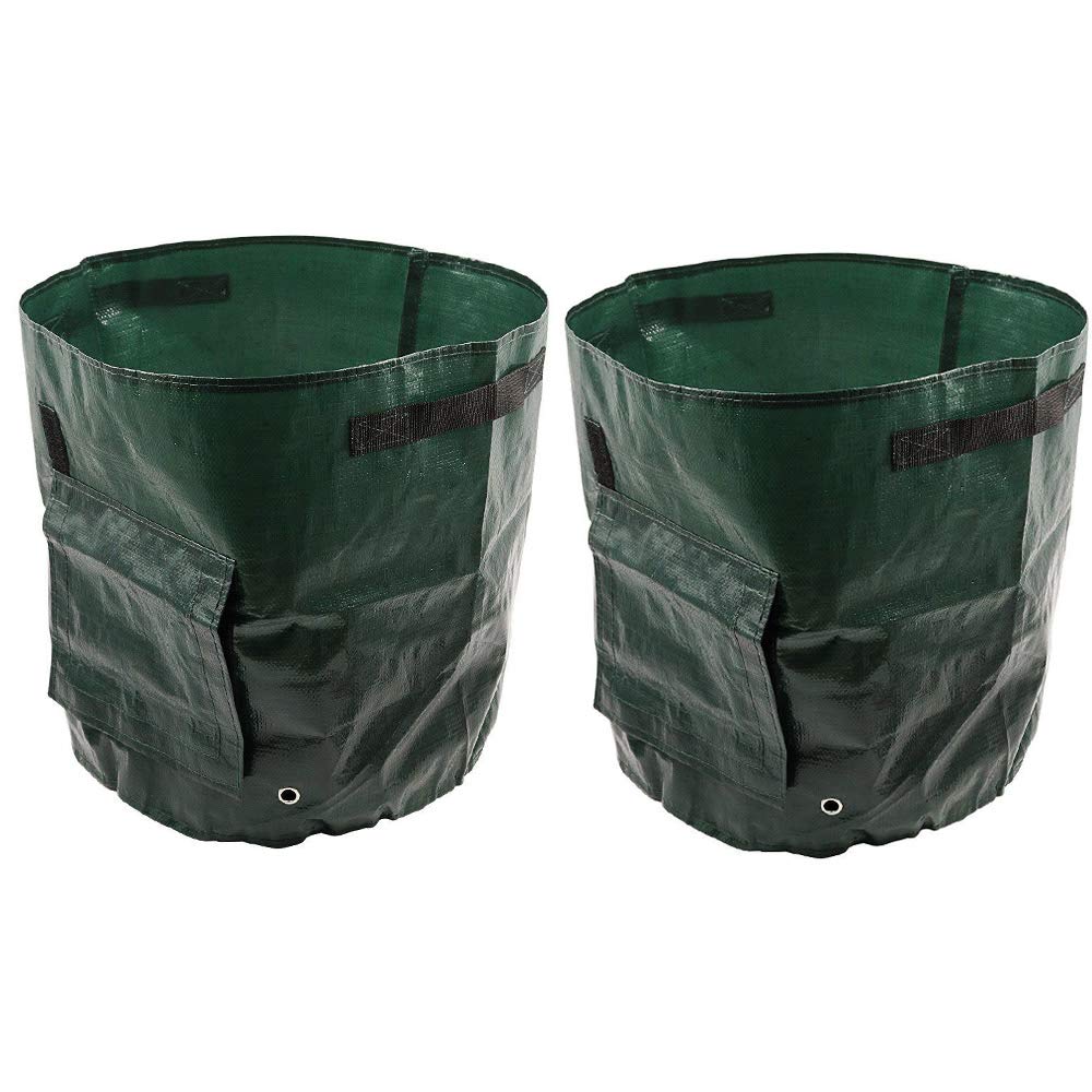 Lychee 2PCS 10 Gallon Potato Grow Bags,35cm x 45cm,PE Potato Planter Bag with Access Flap and Handles for Planting Vegetables Potato Carrot Onion Tomato (2PCS) โ image 1
