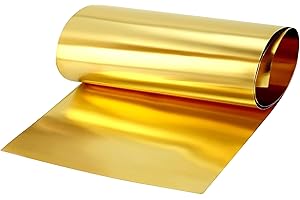 IFPPSAE Pure Brass Sheet Roll Metal Foil Plate，Copper Sheet Roll 0.1 * 50 * 1000mm Free-Cutting Cu Plate in Various Widths ，for Jewelry, Crafts, Repairs, Electrical