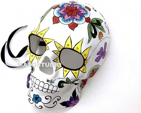 Amazon Masqstudio ハロウィン コスプレ 仮面舞踏会 スケルトン マスク 死者の日 ウェアまたはデコ スタイルd コスプレ 仮装 通販