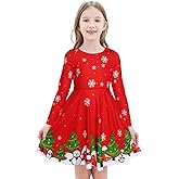 JESKIDS Little Girls Long Sleeve Dress Tie Dye/Unicorn/Flamingo Dress Twirl Swing Party Dresses with Pockets