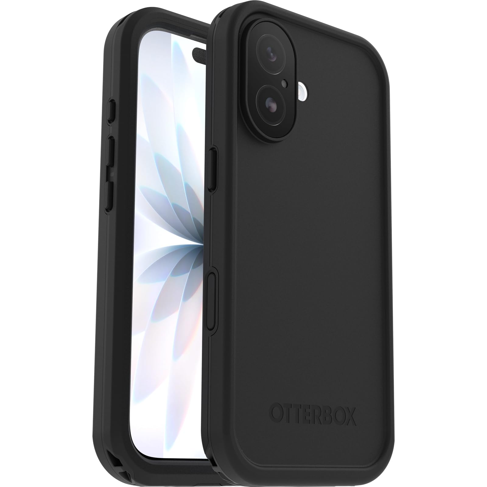 OtterBox Frē Series MagSafe Case for iPhone 17, Waterproof (IP68), Shockproof, Dirtproof, Protective Case with Built in Screen Protector, x5 Tested to Military Standard, Black