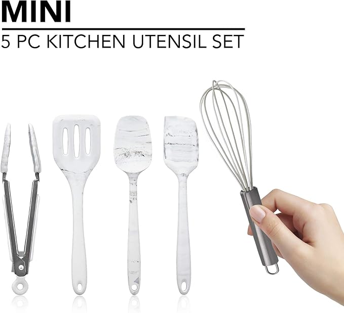Cook With Color 5 Pc MINI Kitchen Utensil Set, Silicone