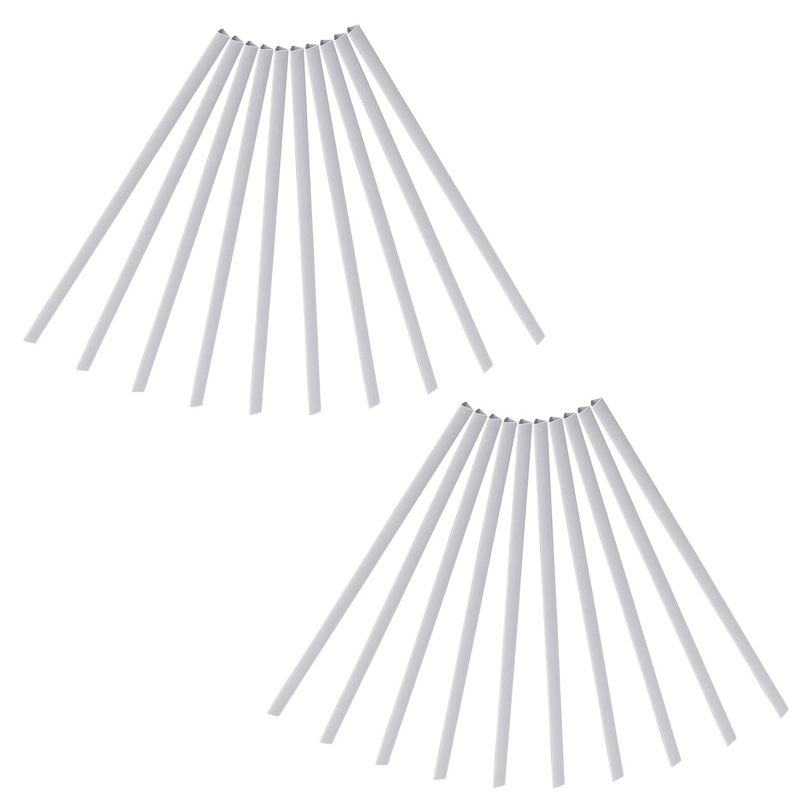 PATIKIL 10mm Binding Bars, 20 Pcs Plastic Binding Bars Slide Grip 70 Sheets Capacity A4 Binding Bars for Report Cover Office Study, White