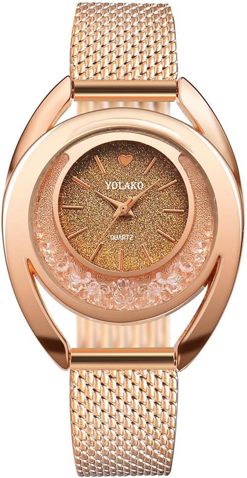 Women Quartz Watch Daoroka Casual Stainless Steel Leather Belt New Strap Analog Wrist Watch Jewelry Gifts for Her