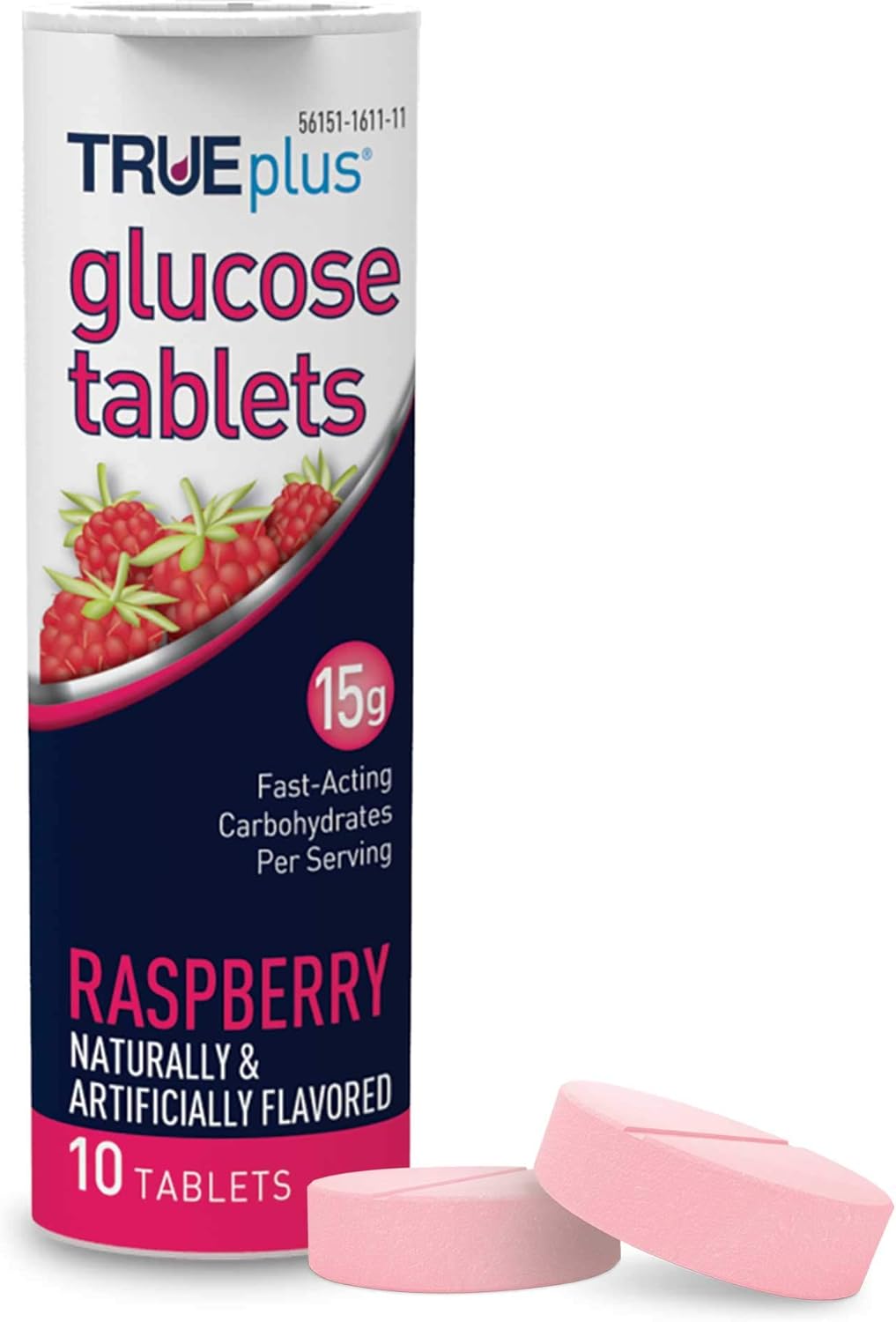 TRUEplus® Glucose Tablets, Raspberry Flavor - 6X 10ct Tubes: Health & Personal Care