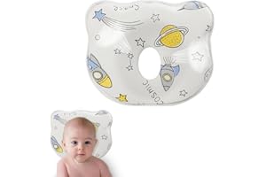 YEHUOT Baby Pillow,Cute Cartoon Bear Soft and Cozy Shaping Pillow, Breathable Bedding Set for Infants for Small Boys and Girls Prevent Flat Head