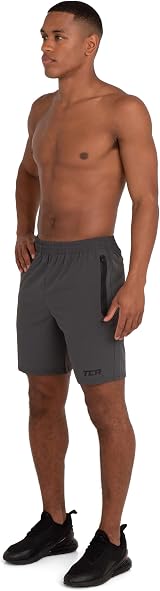 TCA Elite Running Shorts Men Zip Pockets Gym Shorts Asphalt S view 8