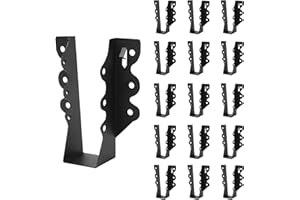 XIHUWZ 16 Pcs 2x6 Joist Hanger,Black Powder-Coated for Rafter Hurricane Ties Joist Hangers, Tie Brackets for Floor Deck and Ceiling Trusses