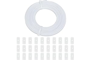 letsinstyle 10 Yards 6mm White Polyester Boning for Sewing, Through Low Density Corset Bonings, Sewing Accessory for Wedding 
