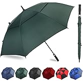 ZDSSM Automatic Open Golf Umbrella, 54/62/68/72 inch Extra Large Oversize Double Canopy Vented Stick Umbrellas, Windproof Waterproof Umbrella for Men And Women