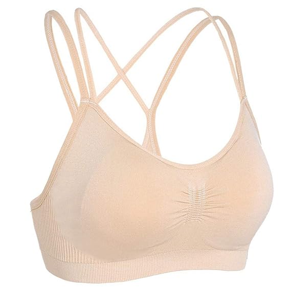 Dorical Sport-BH Damen Yoga BH mit Polstern - Kreuz Rücken Sport Bustier Jogging Fitness BH Top, Bequem Bustier, Push Up,Spor