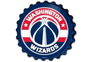 The Fan-Brand NBA Washington Wizards: Bottle Cap Wall Sign- Sports Decor for Home, Game Room, Fan Cave & Garage - USA Made