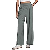 CRZ YOGA Lightweight Drapey Wide Leg Casual Pants for Women 30" - Flowy Travel Work Loose Fit Summer