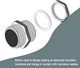 sourcing map PTFE Flat Washers 24mm OD 18mm ID 2mm Thick Gasket Flange 5pc view 5
