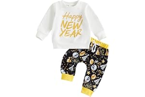 BemeyourBBs Toddler Baby Boy Fall Winter Clothes Funny Letter Long Sleeve Sweatshirt and Pants Set 2 Piece Sweatsuit Outfit