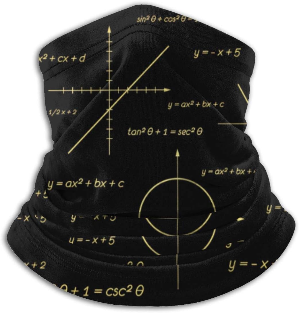 werert Abstract Math Microfiber Neck Warmer,Sports Face Guards,Windproof Dust Proof Mouth Face-Mask Magic Scarf Balaclava