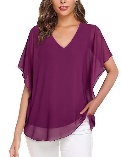 Lotusmile Womens Tops and Blouses for Work, Feminine Formal Shirts - Main Image