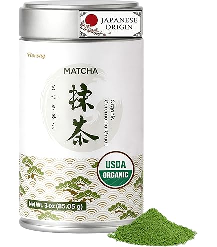EFOOFAN Organic Ceremonial Grade Matcha - USDA Certified Japanese-Style Green Tea Powder (45g Tin)