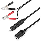 KUNCAN 12V 24V Alligator Clip/ Male Cigarette Lighter/ Female Cigarette Lighter to SAE Extension Cord Car Cigarette Lighter Socket Adapter
