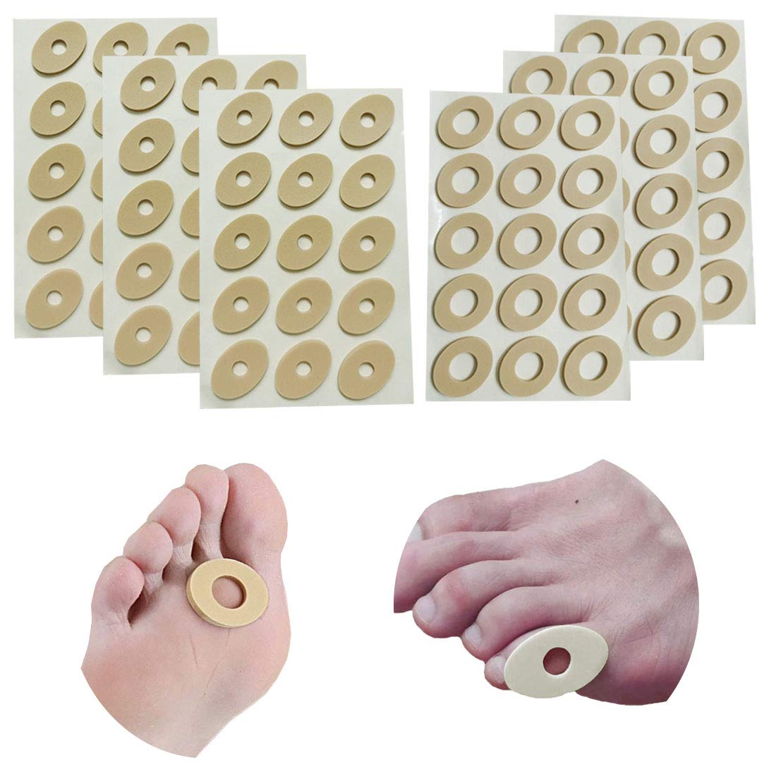 Mcvcoyh Self Adhesive Corn Pads 80 Pieces Callus Cushion Soft and Comfort to Corns and Calluses