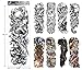 Fashion Temporary Tattoo Transfer Stickers - 8 Sheets Large Size Tattoo Body Stickers for Man & Women Waterproof Removeable Non-Toxics & Safe for All Skin (Set.1)
