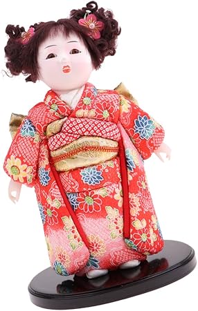 Amazon 着物人形 フィギュア ロングヘア ドールモデル 着物芸者ドール 9インチ 全2カラー 1 フィギュア ドール 通販