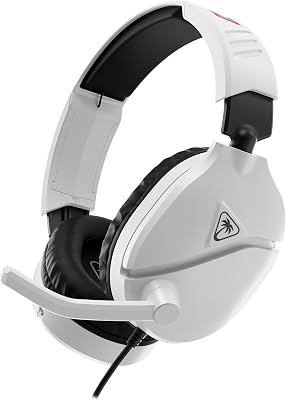 Recon 70 Blanc Nintendo Casque Gaming Filaire Licence Officielle pour Nintendo Switch 2 avec Microphone à Bascule, Ajustable, Design léger, Commandes sur Le Casque