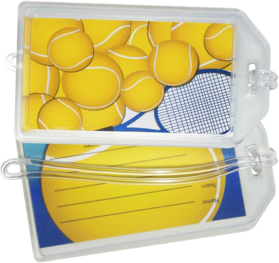 tennis luggage tags