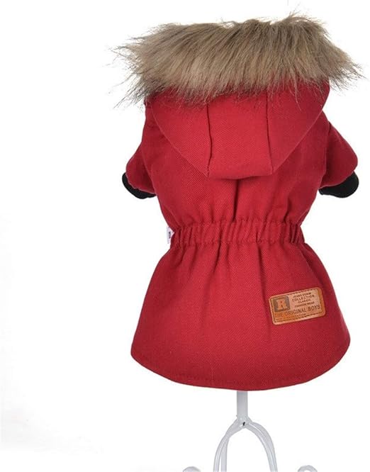Dog coat with fur collar Clearance