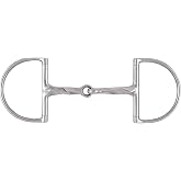 Korsteel Stainless Steel Slow Twist Hunter Dee Ring Snaffle Bit