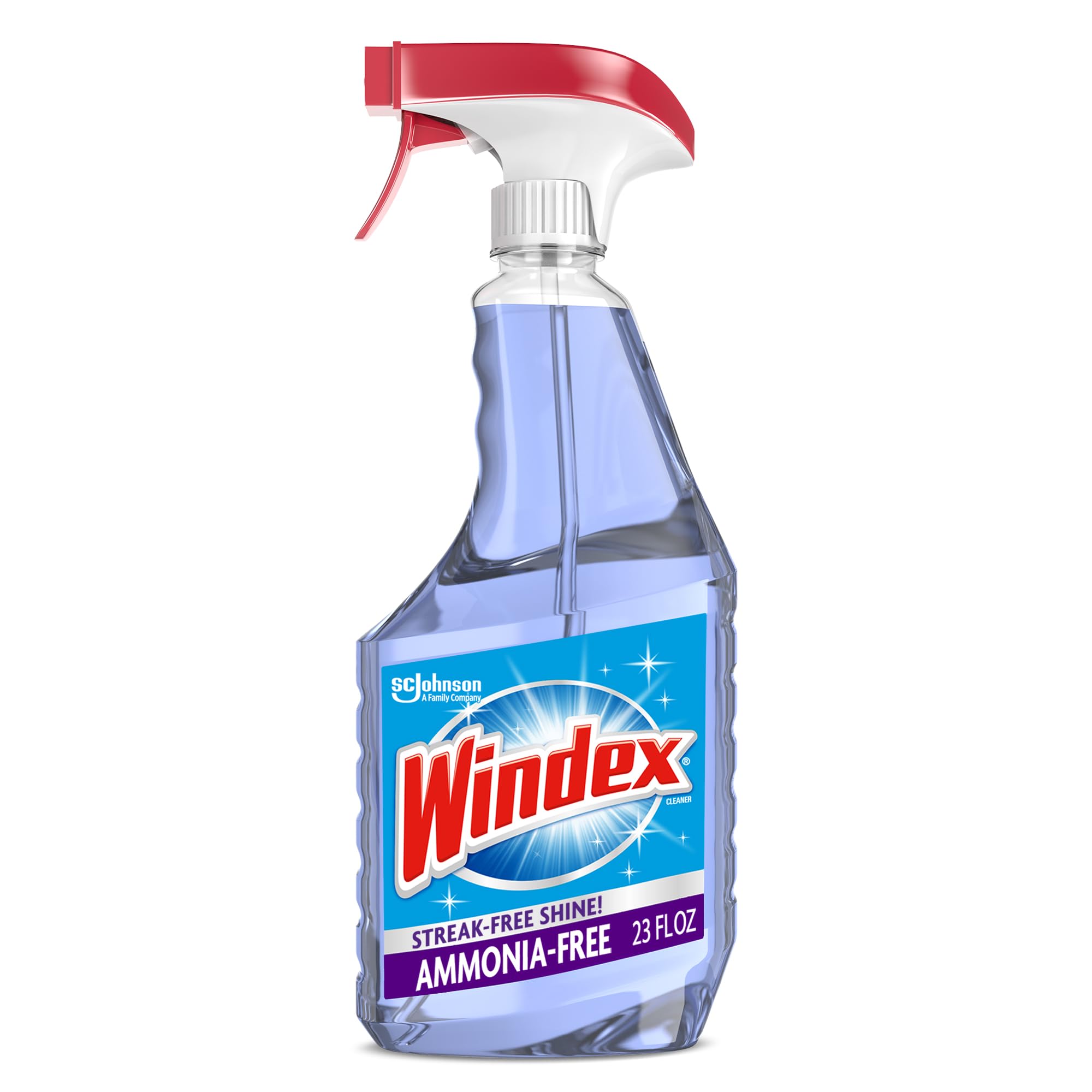 Photo 1 of Windex Glass and Window Cleaner Spray Bottle, Ammonia Free, Packaging Designed to Prevent Leakage and Breaking, Surface Cleaning Spray, Crystal Rain Scent, 23 Fl Oz