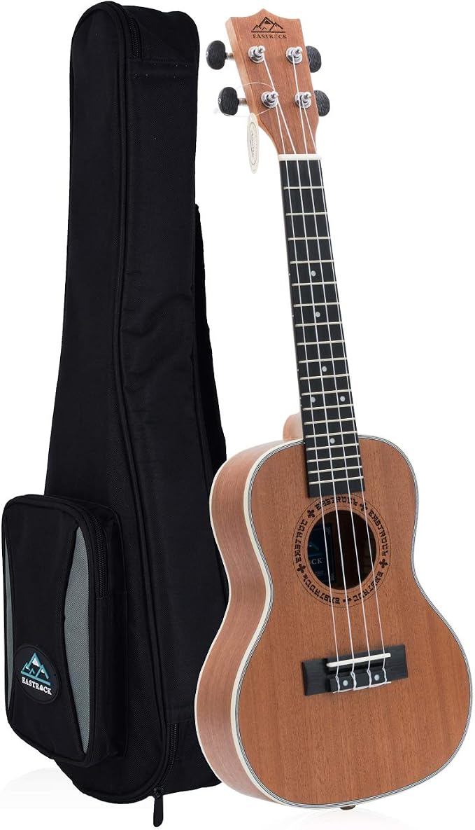 EASTROCK Sopran-Ukulele Set 21 Zoll – Aus Sapele-Holz, Mit Tasche, Stimmgerät, Saiten, Für Anfänger