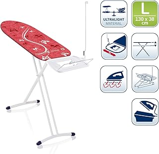 Leifheit Bügeltisch Air Board Express L Solid ideal für eine Dampfstation, Bügelbrett mit Baumwollbezug, Dampfbügelbrett mit ultraleichter Bügelfläche