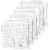 Maliton Muslin Burp Cloths for Baby 6 Pack Large 20''x10'' 100% Cotton Burp Cloths Absorbent and Soft 6 Layers Muslin Baby St
