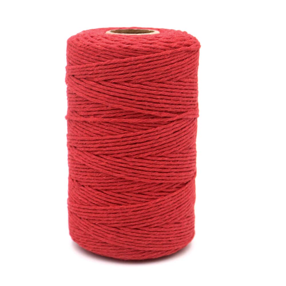jijAcraft Christmas Red Cotton String Twine,200M Cotton Craft String Thread for Gift Wrapping(2 MM)