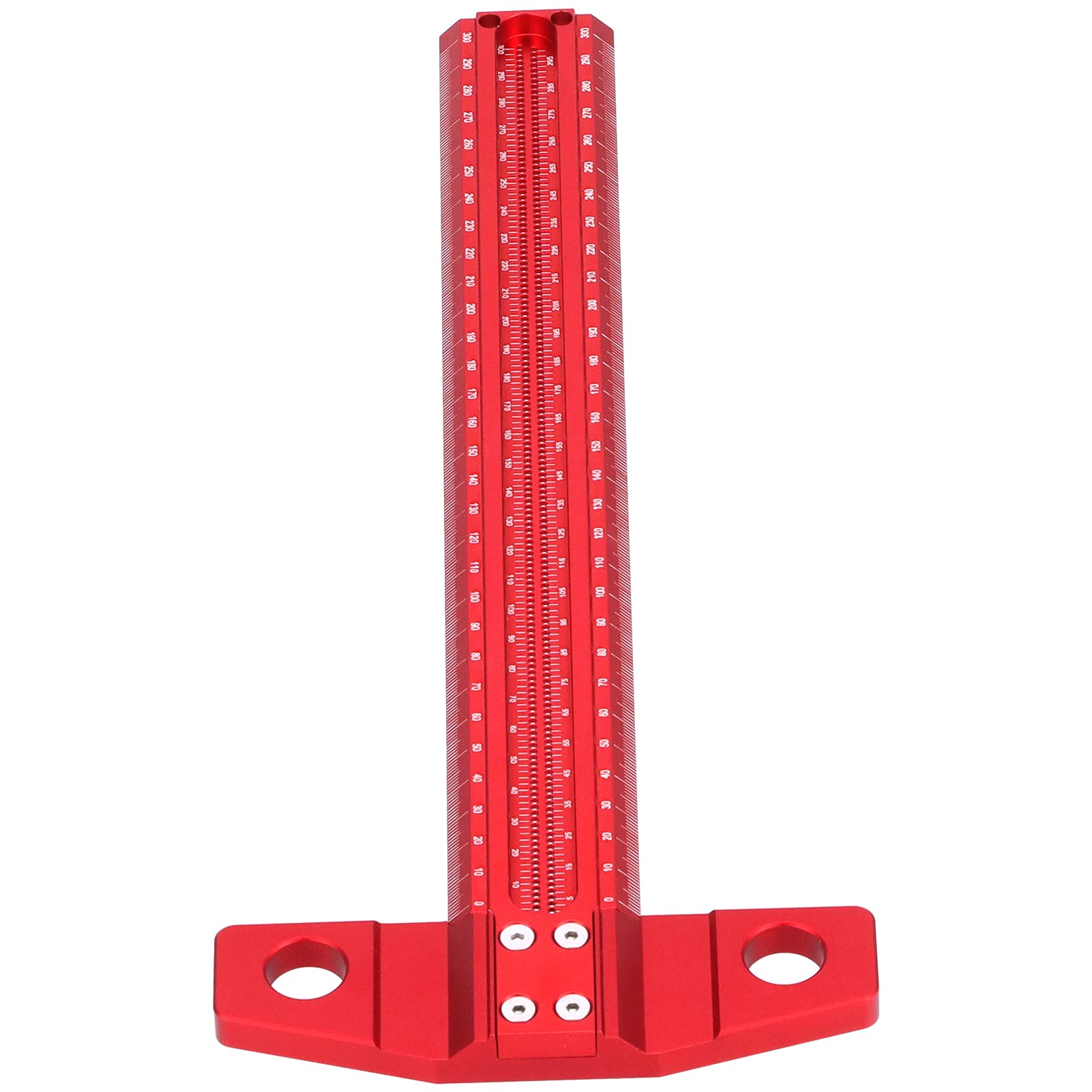 T Square Ruler, T Type Square Ruler Aluminum Alloy Scriber Measuring Carpentry Marking Tool, Removable Backplane Drafting Tools Standard Scale for Carpenter(300mm)