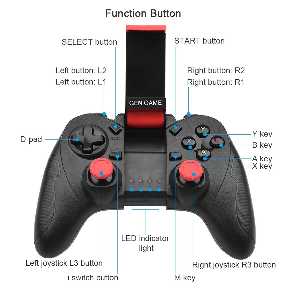 ALLCACA Contrôleur de jeu Bluetooth sans fil Gamepad ... ALLCACA Contrôleur de jeu Bluetooth sans fil Gamepad ... -