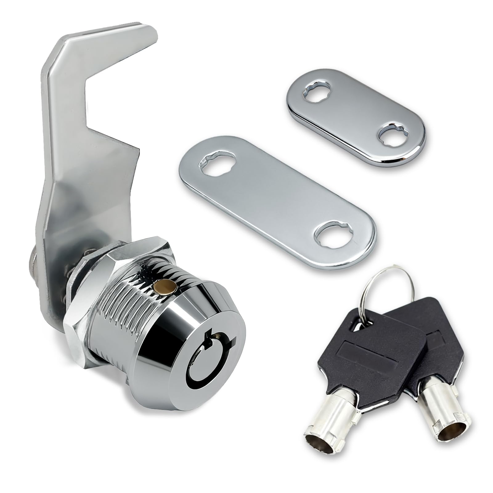Photo 1 of 1Pack Toolbox Lock with Keys 5/8 Inch Cabinet Locks Keyed Alike Tubular Cam Lock Hook Cam with Zinc Alloy